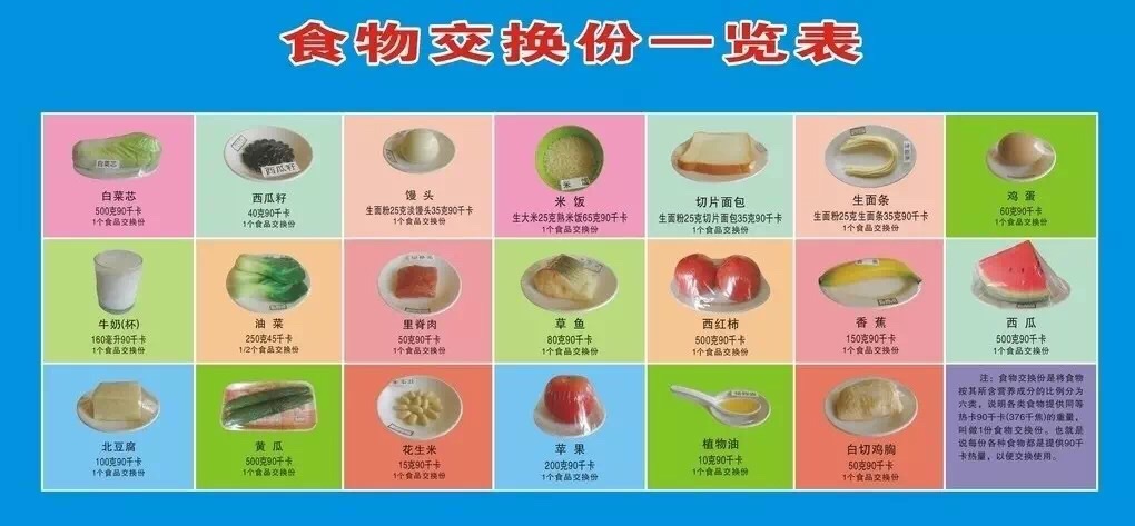 食物交换份图谱