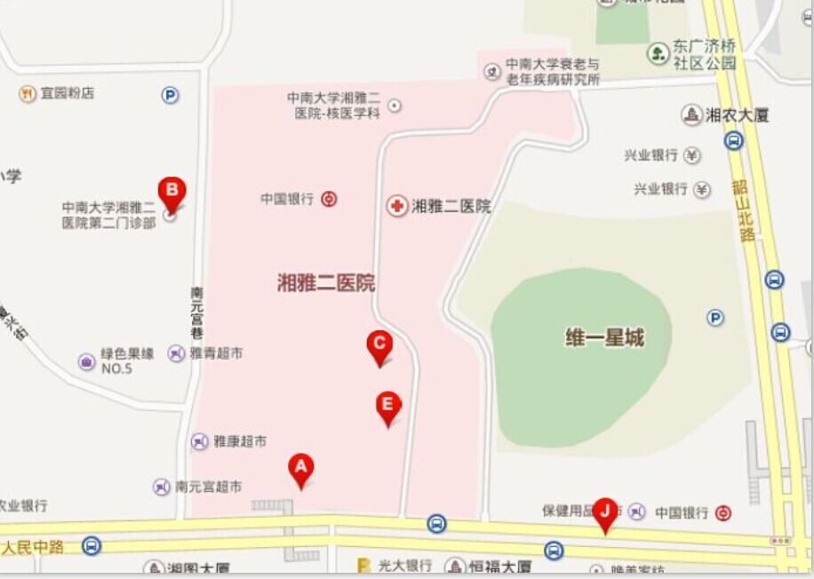湘雅二医院平面布局图图片