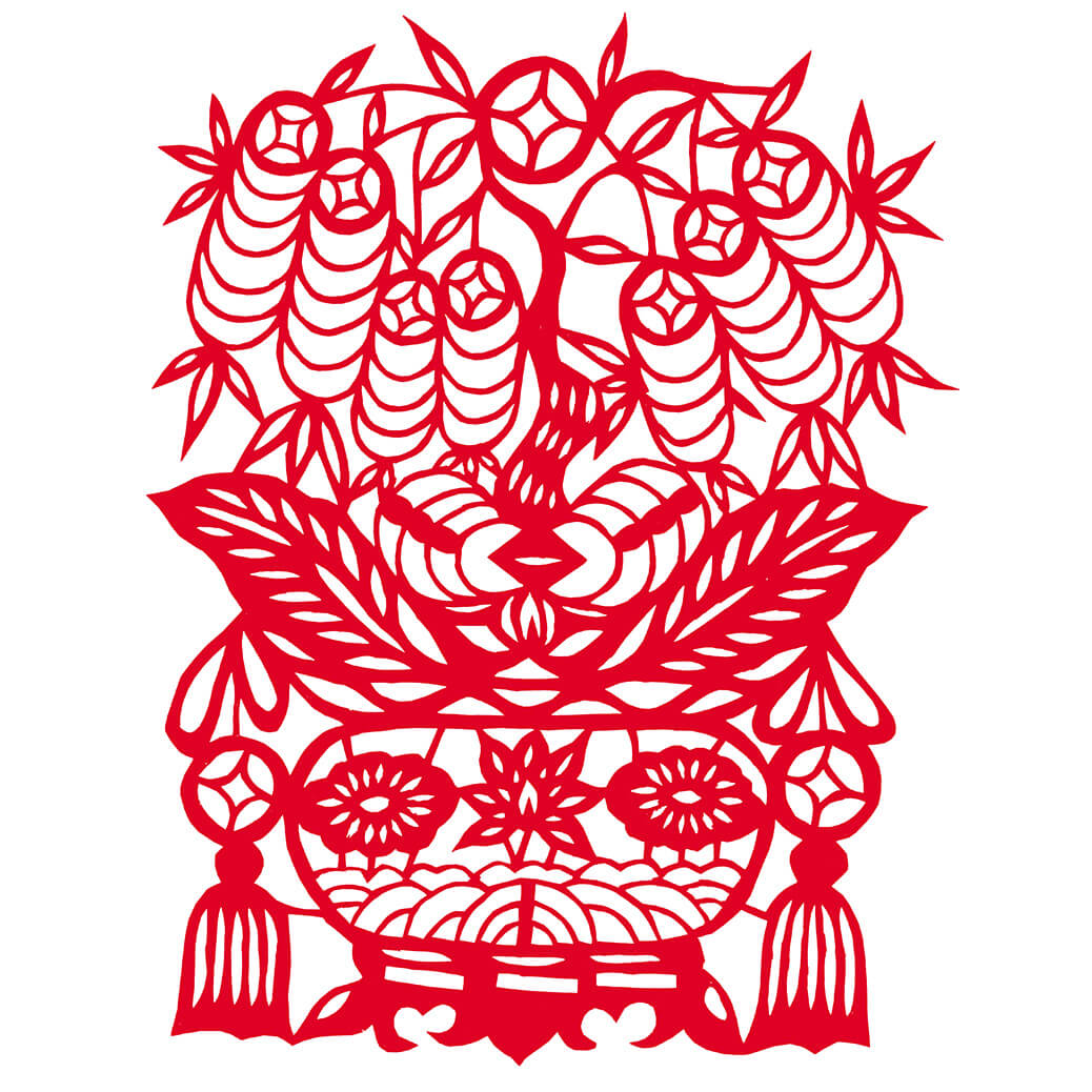 纯手工剪纸聚宝盆联合国馈赠同款非遗传承人周冬梅浦城剪纸一人仅限一